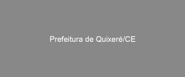 Provas Anteriores Prefeitura de Quixeré/CE